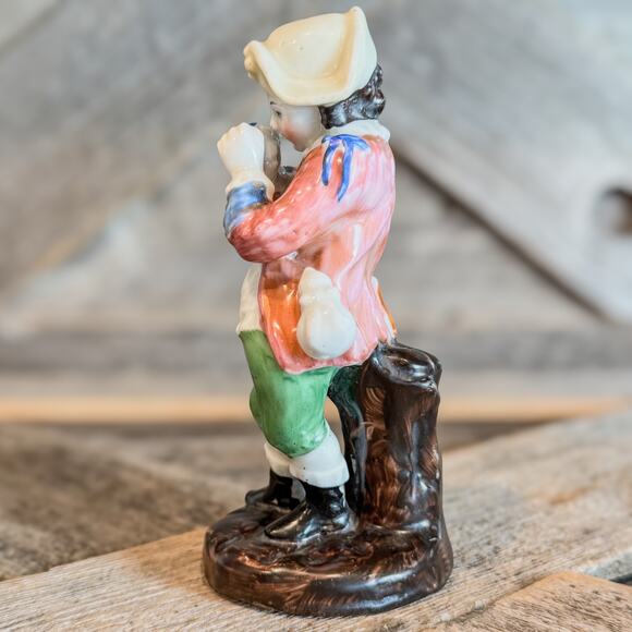 Antique German Porcelain Meissen Dresden Boy Porcelain Figurine, Numbered Piece - Picture 5 of 8
